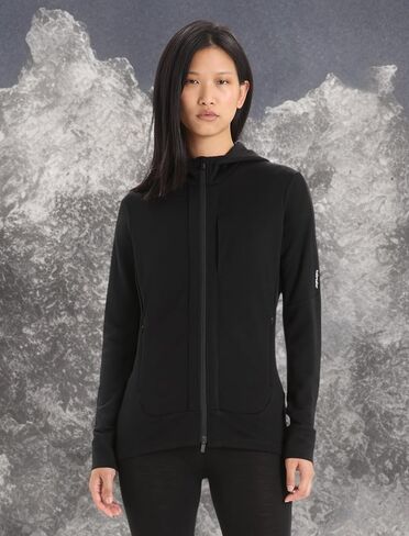 Icebreaker Women's Quantum Iii Long Sleeve Wool Athletic Zip Up Hoodie in Saudi Arabia