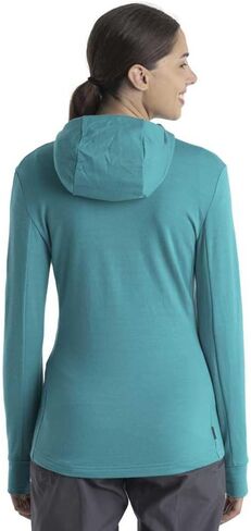 سترة نسائية من Icebreaker Quantum Iii بأكمام طويلة من الصوف بسحاب رياضي in Kuwait