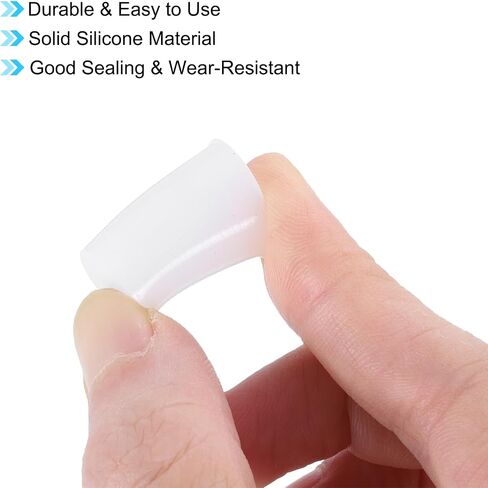 uxcell 12 Pcs White Silicone Solid Rubber Stoppers, Tapered Plugs Lab Seal Tube Stopper Plugs for Drainpipe Sinks Industry and Laboratories, 11mm to 15mm Dia in Kuwait