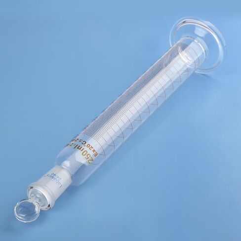 Graduated Cylinder with Stopper, 250 ml Borosilicate Glass Measuring Cylinder with 24/40 Standard Ground Joint Stopper, Durable Laboratory Glassware for Accurate Liquid Measurement in Saudi Arabia