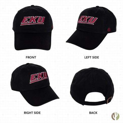 Desert Cactus Eastern Kentucky University Baseball Hat EKU Colonels Brimmed Embroirderd Hats Cap Adjustable Cloth Strap Adult (Style A) Red in Saudi Arabia