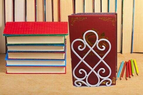 Artkingdome Book Ends Luxury Bookends, Retro Organizer Stand, Desk Holder Racks School Liberary Bookshelf Decorative Bookend 1pair w/Padding Gift in Kuwait