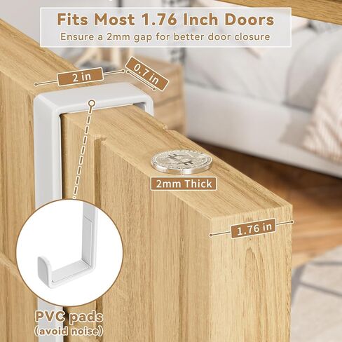 Over The Door Hooks Organizer: Hanging Back of Door Storage Organizer - Waterproof Heavy Duty Door Hanger Towel Rack with 7 Coat Hooks and 2 Mesh Baskets for Bathroom Bedroom and Kitchen (Black) in Saudi Arabia