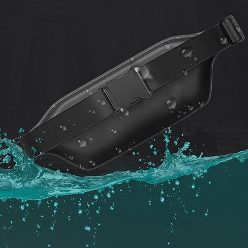 DRENCH 100% Underwater Waterproof Waist Pack. Submersible Waterproof Phone Pouch. Dry Bag for Swimming & Snorkelling. Underwater Phone case. Waterproof Fanny Pack. (Black) in Kuwait
