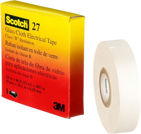 3M™ Glass Cloth Electrical Tape 27, 3/4 in x 66 ft, 1 Roll/Carton in Saudi Arabia