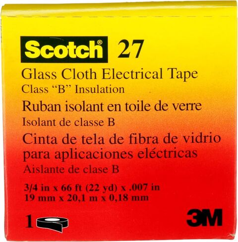 3M™ Glass Cloth Electrical Tape 27, 3/4 in x 66 ft, 1 Roll/Carton in Saudi Arabia