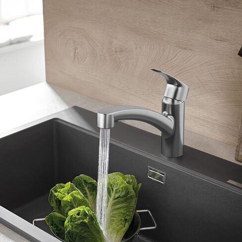 GROHE 30306DC1 Eurosmart Dual Spray Pull-Out Kitchen Faucet with sprayer Supersteel (Stainless Steel) in Saudi Arabia