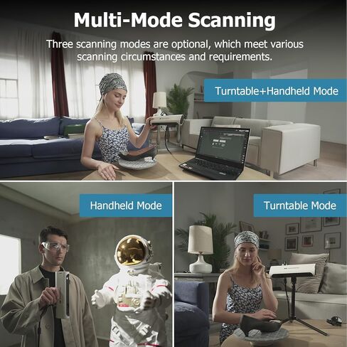 ماسح ضوئي ثلاثي الأبعاد من 3DMakerpro Lynx، دقة 0.1 مم وسرعة مسح 10 إطارات في الثانية، ماسح ضوئي ثلاثي الأبعاد محمول للطباعة ثلاثية الأبعاد والطابعة ثلاثية الأبعاد (إصدار ممتاز) in Kuwait