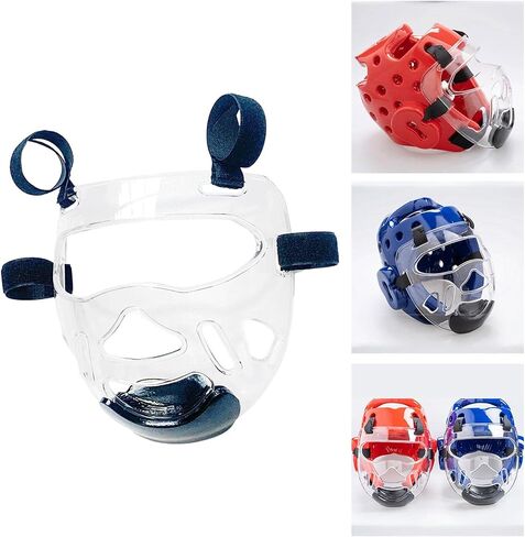 Clear Taekwondo Mask Detachable Protector Head Gear Head Cover, Face Shield Face Protection Cover Thickening for Martial Arts Boxing Sanda in Kuwait