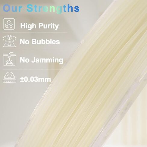 خيوط طابعة ثلاثية الأبعاد AMOLEN تتوهج في الظلام متعددة الألوان سريعة التغيير 1.75 مم، حزمة 5 أمتار باللون الأخضر والأزرق والأزرق الأرجواني، خيوط PLA 1.75 مم، خيوط طباعة لامعة ثلاثية الأبعاد 200 جرام × 4 عبوات in Kuwait