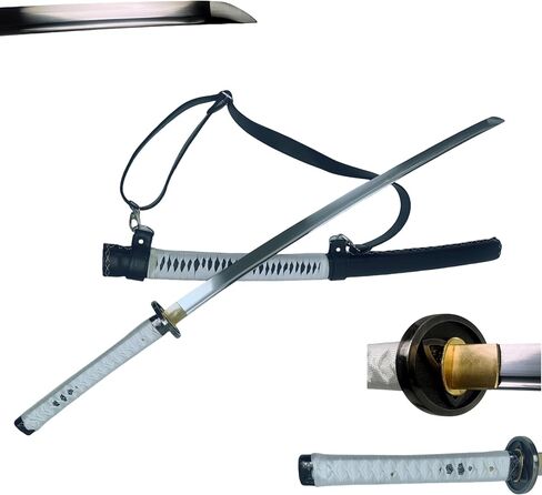 سيف الساموراي، مصنوع يدويًا من الفولاذ عالي الكربون 1060 سيف الساموراي من الفولاذ الحقيقي، سيف الساموراي الحقيقي مجموعة حماية تانغ وهدايا in Saudi Arabia