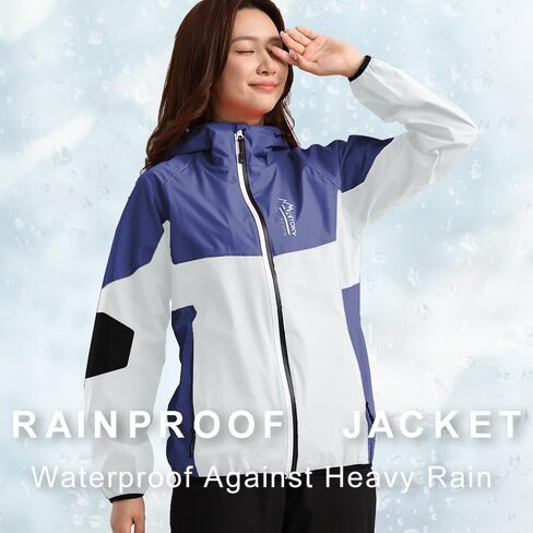 Women's Waterproof Rain Jackets with Hood Raincoat Lightweight Outdoor Jacket Cycling Golf Softshell Windbreaker in Saudi Arabia