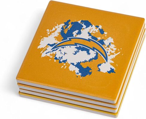 The Memory Company | Licensed NFL 4-Pack Team Logo Ceramic Blast Coaster Set,Buffalo Bills in Saudi Arabia