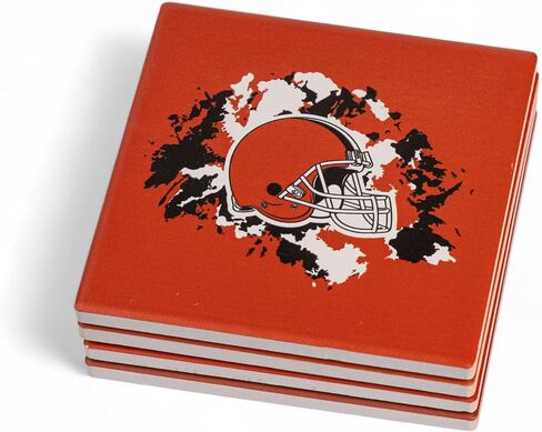 The Memory Company | Licensed NFL 4-Pack Team Logo Ceramic Blast Coaster Set,Buffalo Bills in Saudi Arabia