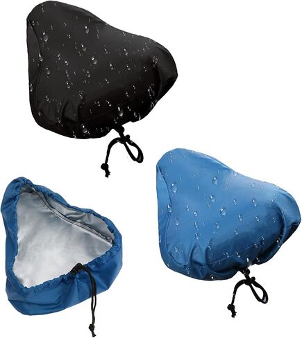 2 Pcs Waterproof Bike Seat Rain Cover Bicycle Seat Cover Bike Rain Cover Accessories Washable Bike Seat Cushion Cover Bicycle Seat Rain Cover with Drawstring Bike Cushion Seat Protector in Saudi Arabia