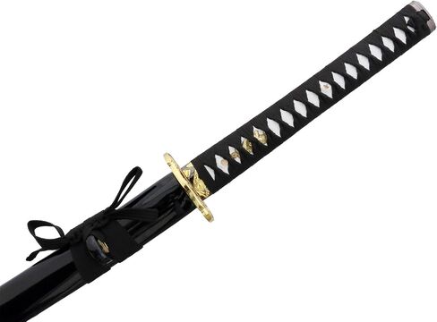 Traditional Japanese Handmade Sharp Katana Samurai Sword with Scabbard and Sword Stand in Saudi Arabia