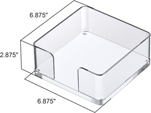 Amazing Abby Acrylic Luncheon Napkin Holder (6.5"x6.5"), Plastic Napkin Dispenser with Non-Slip Pads, Clear Napkin Stand, Great for Kitchen Counter, Dining Table, Bathroom Vanity, and More in Saudi Arabia