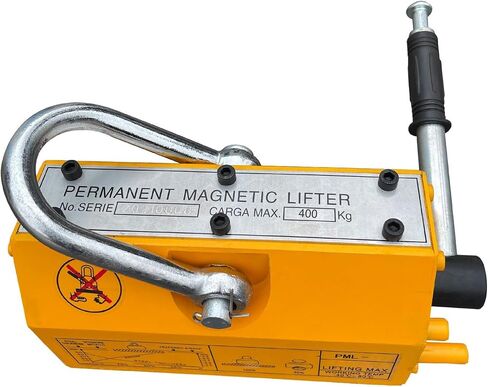 Magnetic Lifter, Heavy Duty Lifting Magnet with Release, Permanent Lift Magnets for Hoist Lift Shop Crane Steel Plate Block, Board, 880 lbs / 400kgf Pulling Capacity, 2.5 Safety Factor in Saudi Arabia