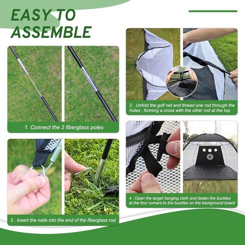 Golf Net, Golf Practice Net with Golf Hitting Mat, Home Golf Hitting Aid Nets for Backyard Driving Chipping Swing Training with Target/Balls/Tee/Bag Golf Accessories Gifts for Men/Golf Lovers in Saudi Arabia