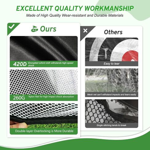 Golf Net, Golf Practice Net with Golf Hitting Mat, Home Golf Hitting Aid Nets for Backyard Driving Chipping Swing Training with Target/Balls/Tee/Bag Golf Accessories Gifts for Men/Golf Lovers in Saudi Arabia