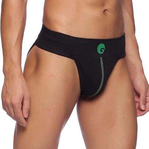 ملابس داخلية رياضية نيو قابلة للتمدد للرجال مغطاة بجيب على شكل كأس، مثالية للتمرين والرياضة ملابس داخلية سريعة الجفاف ماصة للرطوبة باللون الأسود - مقاس X-Large in Kuwait