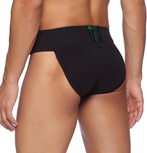 ملابس داخلية رياضية نيو قابلة للتمدد للرجال مغطاة بجيب على شكل كأس، مثالية للتمرين والرياضة ملابس داخلية سريعة الجفاف ماصة للرطوبة باللون الأسود - مقاس X-Large in Kuwait