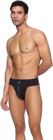 ملابس داخلية رياضية نيو قابلة للتمدد للرجال مغطاة بجيب على شكل كأس، مثالية للتمرين والرياضة ملابس داخلية سريعة الجفاف ماصة للرطوبة باللون الأسود - مقاس X-Large in Kuwait