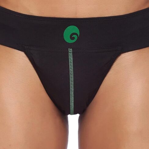 ملابس داخلية رياضية نيو قابلة للتمدد للرجال مغطاة بجيب على شكل كأس، مثالية للتمرين والرياضة ملابس داخلية سريعة الجفاف ماصة للرطوبة باللون الأسود - مقاس X-Large in Kuwait