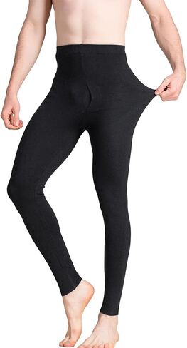 Grenasasilk رجل ميرينو الصوف + طبقة قاعدة الحرير الطقس البارد الحرارية طماق طويلة جونز الملابس الداخلية الصوف السراويل أسود كبير in Kuwait
