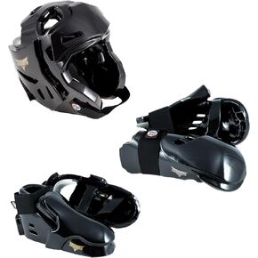 ProForce Thunder Double Layered Protective Sparring Gear Bundle - Headgear, Gloves, and Shoes