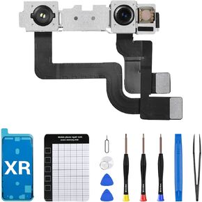 لفون Xr استبدال الكاميرا الأمامية OEM جديد الوجه الأمامي 7MP كاميرا جزء فليكس كابل موصل مواجهة وحدة العدسة الارسال ضوء استقبال إصلاح أدوات عدة ل A1984 A2105 A2106 A2108