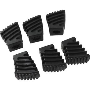 6Pcs Yootones Black Drum Rack Rubber Feet Compatible with Drum Hardware Cymbal Stand Rack Bracket Percussion (S)