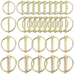 30 Pieces Heavy Duty Linch Pin Assortment Kit for Farm Tractors Trailers Trucks Mowers
