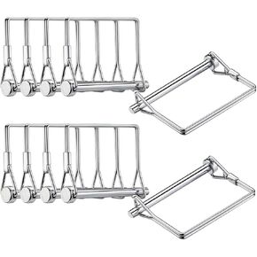 10 Pack Trailer Coupler Pin 5/16x4in Heavy Duty Wire Lock Pin Secure Towing Hitch Pin PTO Shaft Locking Pin (Gold)