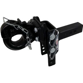 Shocker XR Adjustable Pintle Hook Hitch 6" Drop to 6" Rise, Fits 2-1/2" Hitch (8 Hole Channel)