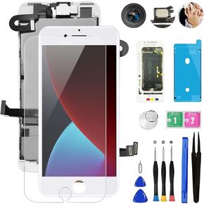 for iPhone 7 Plus Screen Replacement Black,Mobkitfp 5.5" Full Assembly LCD Display Digitizer with Front Camera+Earpiece+Sensors+Waterproof Seal+Repair Tools+Tempered Film for A1784,A1785,A1661 (Black)