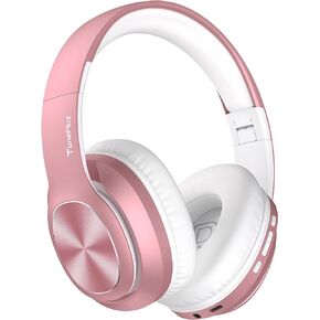 TuneFlux Wireless Bluetooth Headphones Over Ear, 80H Playtime, 3EQ Sound Modes, HiFi Stereo Headphones with Deep Bass Microphone, Foldable Bluetooth 5.3 Headphones for Smartphone/PC/Computer
