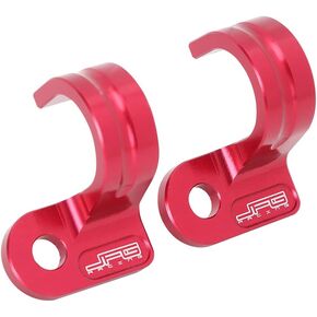Motorcycle Hose Snap Clamp Front & Rear Brake Line Clamp Compatible To XR250R 1990-2004, XR250L 1991-1996, CR80R 1992-2002, XR650L 1993-2009/2012-2021, XR400R 1996-1997, CR85R 2003-2007 RED
