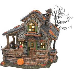Department 56 Snow Village Halloween Sleepy Hollow Ichabod Crane's House Lit Building, 6.5 Inch, Multicolor
