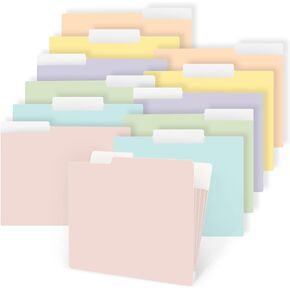 Ospelelf File Folders, Letter Size, 1/3 Cut Tab, Expandable File Organizer for School, Cute Patterned File Folder