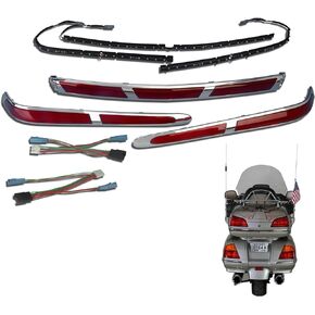 Show Chrome 52-702A Motorcycle Saddlebag Molding LED Light Set For Honda Goldwing GL1800 2001-2010