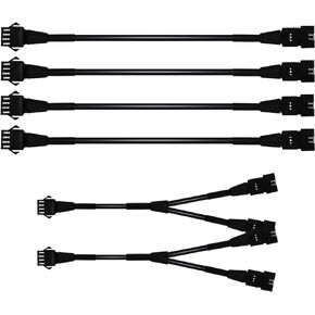 RGB 4-pin 60in Extension Cable and 2 Way Y Splitter for Motorcycle Car LED Light Strip Rock Light Boat Light Extender
