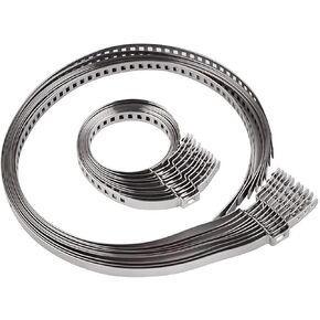 Bevinsee 20pcs Universal Adjustable AXLE CV Joint Boot Crimp Clamp Kit 10pcs Small+ 10pcs Large