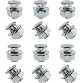 Brake Cable Regulator Clamp Brake Cable Nut Bicycle Cable Anchor Bolt For Bicycle Brake Line, Motorcycle Brake, Lock, etc. (Silver 26 Brake Line Brake Bean Flat Head) 12Set