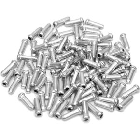 100 Pcs Alloy Road Mountain Bicycle Bike Brake Cable Cap End Tips Crimp Silver