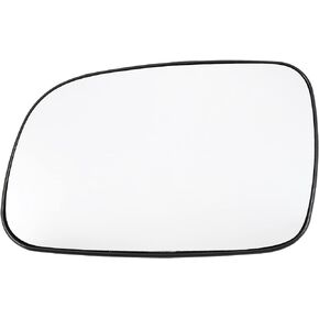 X AUTOHAUX Car Rearview Left Driver Side Heated Mirror Glass Replacement W/Backing Plate for Jeep Grand Cherokee 1999-2004