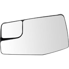 TRQ Left Mirror Glass Compatible with 2019-2021 Chevrolet Silverado 1500 GMC Sierra 1500