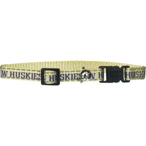 NCAA Washington Huskies Cat Collar, 3/8 x 8-12"