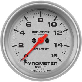 Auto Meter 4444 Ultra-Lite 2-5/8" Electric Pyrometer (0-1600 Degree F, 66.7mm)