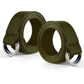 Web Football Belt with Two Stainless Steel D Rings 52' Football Pants Belt for Men Women Kids Youth Boys Girls